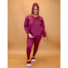 Burgundy Pullover Leggings Set